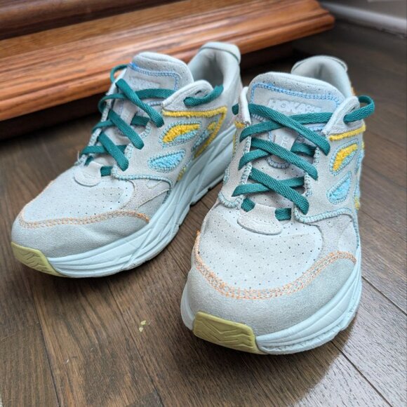 Hoka One One U Clifton L Embroidery Sneaker Shoes, Size Men 9.5 / Women 10,5 US - Picture 14 of 14